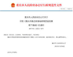探索开展食品跨境电商分装零售进口试点，重庆市推进跨境电商高质量发展若干措施发布