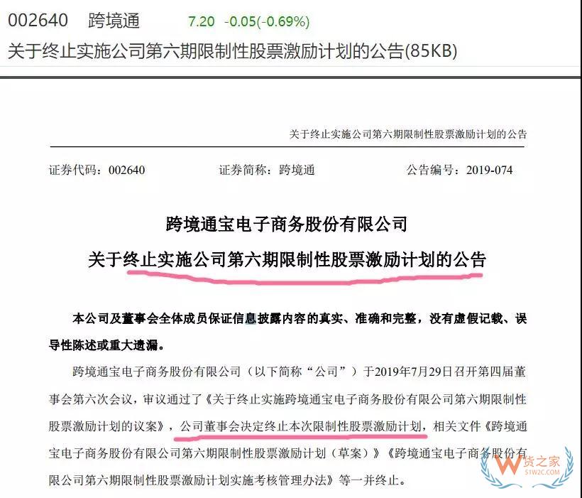 跨境通4300万股票激励，没了—货之家