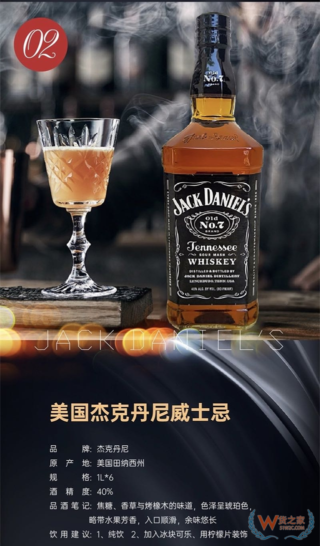 美国杰克丹尼威士忌 1L/瓶货之家