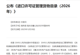 进口许可证管理货物目录（2026年）