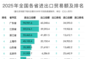 2025年中国31省份进出口贸易额排行榜：区域格局稳中有变，头部效应依然显著